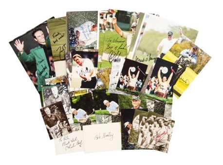 Masters Golf Champions Signed Photo and Card Collection of 56 with Nicklaus and Palmer 
